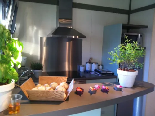 Location - Chalet Sekoya Premium 35M² - 2 Chambres + Terrasse 17M² + Plancha + Tv + Lave-Vaisselle - - image n°4 - Flower Camping  A La Rencontre du Soleil