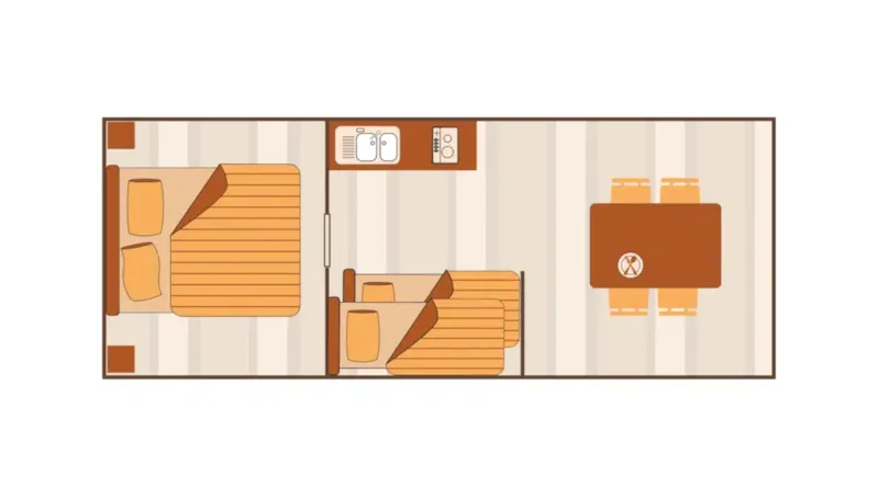 Roulotte Les Ecrins Standard 17M² - 1 Chambre + Plancha -