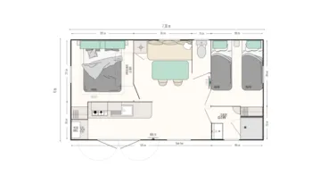 Mietunterkunft - Cottage Next Xl Mercure - Trasimeno Glamping Resort