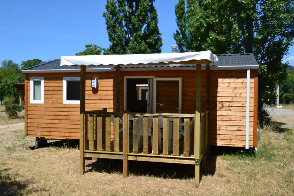 Location - Mobil Home Confort 28M² 2 Chambres + Terrasse 9M² + Climatisation + Tv - Flower Camping Olivigne