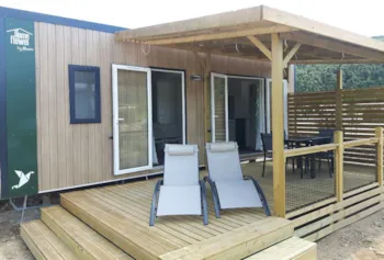 Huuraccommodatie(s) - Homeflower Premium 2 Slaapkamers Premium 29M² + Terras 21M² + Airconditioning+ Plancha - Flower Camping Olivigne