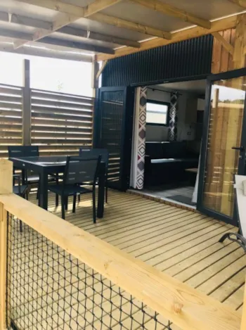 Huuraccommodatie(s) - Stacaravan 1 Slaapkamer Premium 22M² + Terras 17M² + Airconditioning & Tv+ Plancha - Flower Camping Olivigne