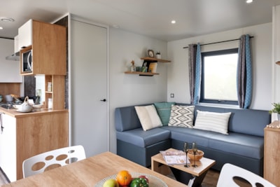 Mobile-home 3 bedrooms Premium 32m² + terrace 21m² + air-conditioning+ TV + plancha