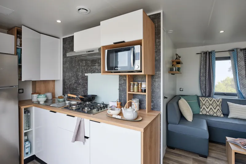 Mobil-Home Premium 32 M² 3 Chambres + Terrasse 21M² + Tv + Lv + Clim + Plancha