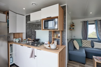 Mobile-home 3 bedrooms Premium 32m² + terrace 21m² + air-conditioning+ TV + plancha