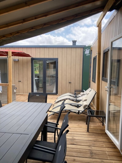 Mobile-home Premium (35+28m²) 5 bedrooms +SPA + terrace 44m² + TV + Dishwasher +air-conditioning