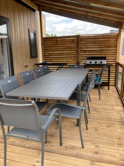 Mobile-home Premium (35+28m²) 5 bedrooms +SPA + terrace 44m² + TV + Dishwasher +air-conditioning