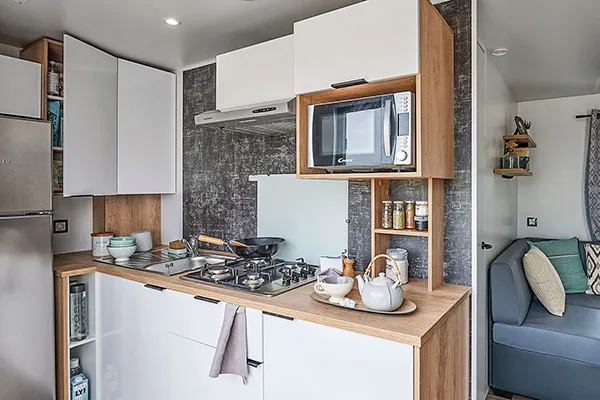 Mobil-Home Premium 38 M² 3 Chambres + Spa + Terrasse 21M² + Tv + Lv + Clim + Plancha + 2 Sdb