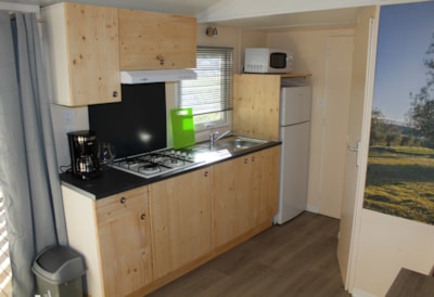 Mobile-home confort 28m² 2 bedrooms +9m² terrace +air-conditioning + TV