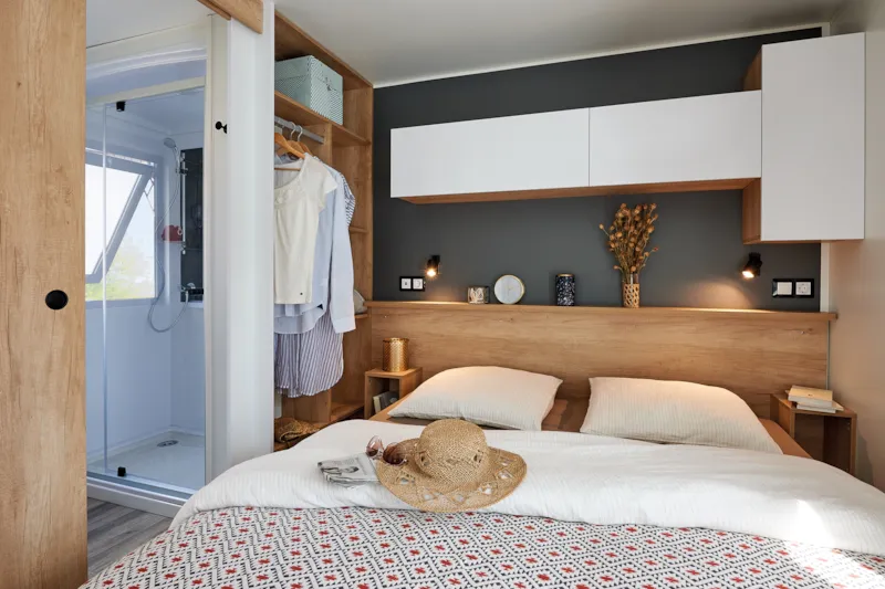 Mobil-Home Premium 22 M² 1 Chambre + Terrasse 17M² + Tv + Lv + Climatisation + Plancha