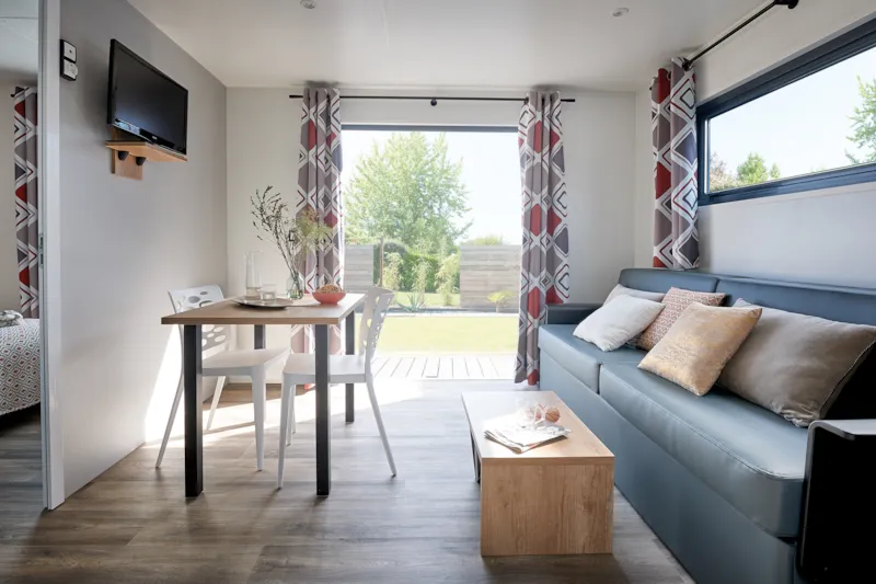 Mobil-Home Premium 22 M² 1 Chambre + Terrasse 17M² + Tv + Lv + Climatisation + Plancha