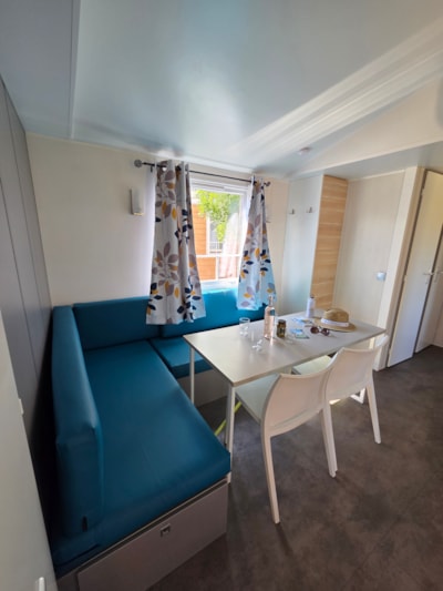 Mobile-home Confort 32m² 3 bedrooms + terrace 11m²  + air-conditioning + TV