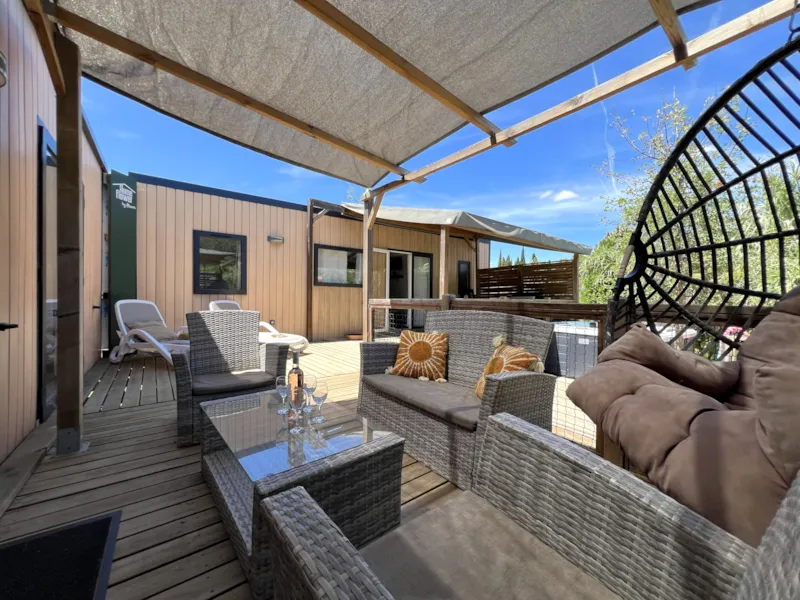 Mobil-Home Premium (35+28M²) 5 Chambres + Spa + Terrasse 44M² + Tv + Lv + Clim + Plancha + 2 Sdb