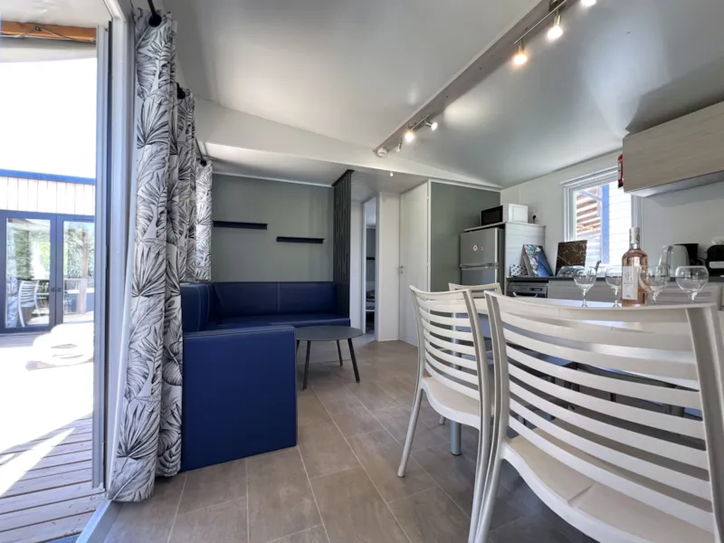 Mobil-Home Premium (35+28M²) 5 Chambres + Spa + Terrasse 44M² + Tv + Lv + Clim + Plancha + 2 Sdb