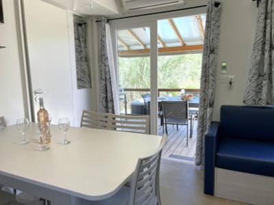Mobile-home Premium (35+28m²) 5 bedrooms +SPA + terrace 44m² + TV + Dishwasher +air-conditioning