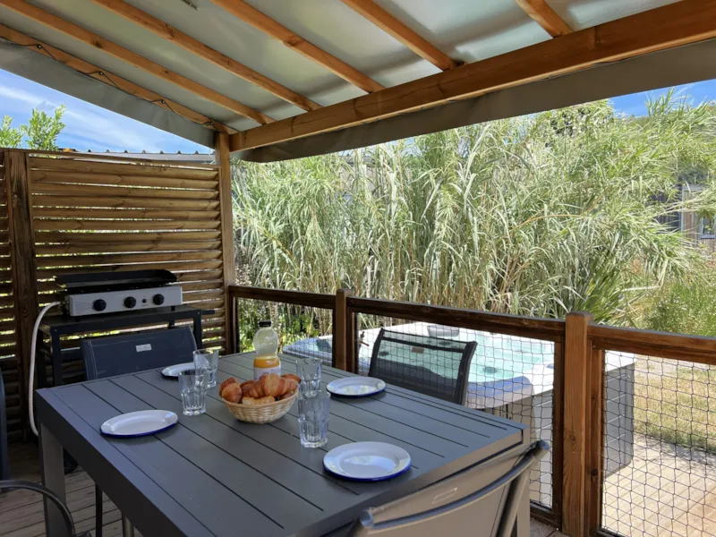 Mobil-Home Premium (35+28M²) 5 Chambres + Spa + Terrasse 44M² + Tv + Lv + Clim + Plancha + 2 Sdb