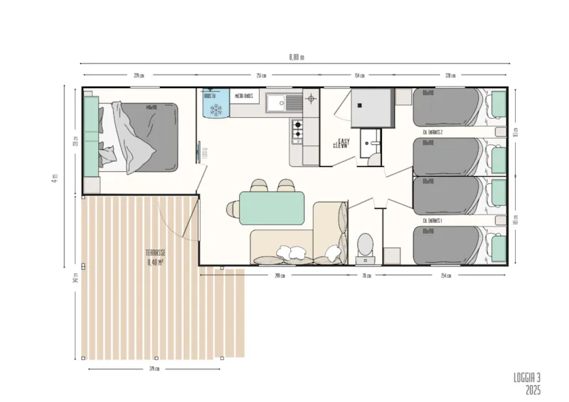 Mobil Home Cosy 3 - 28M²