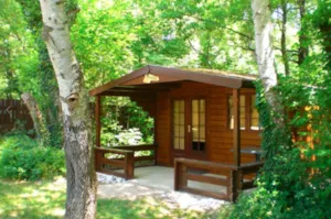 Locatif - Doppelte Holzhütte – 2 Einzelbetten - Camping La Vaugelette