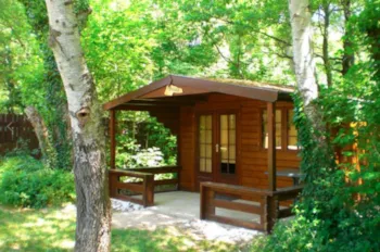 Location - Cabane En Bois Double - 2 Lits Simples - Camping La Vaugelette