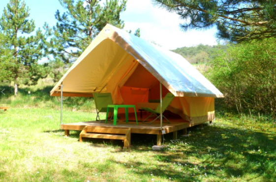 Huuraccommodatie - Tent Canada Treck - 2 Eenpersoonsbedden - - Camping La Vaugelette