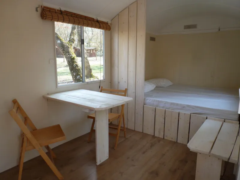 Roulotte Avec Salle De Bain Privée - 1 Lit Double (2Matelas*90Cm) -