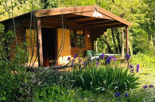 Mietunterkunft - Holzhütte -  - 1 Doppelbett + 1 Einzelbett - image n°1 - Camping La Vaugelette