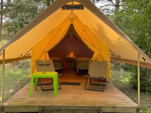 Mietunterkunft - Zelt Canada Treck - 2 Einzelbetten - - image n°2 - Camping La Vaugelette