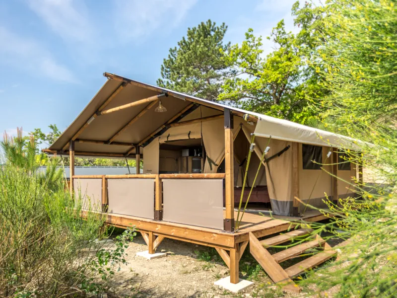 Tente Lodge Kenya -  Tout Confort : Cuisine, Wc Et Salle De Bain - 2 Chambres