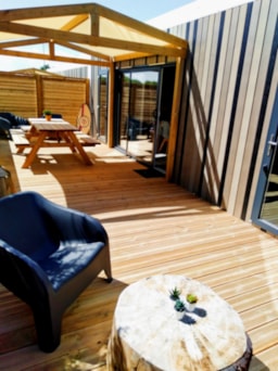 Mietunterkunft - Mobilheim Atlantique Spa - 36M² - 2 Schlafzimmer - Camping Landrezac Plage