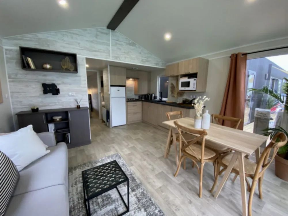 Location - Mobil-Home Bora-Bora - Premium Spa - 32M² - 2 Chambres - Camping Landrezac Plage