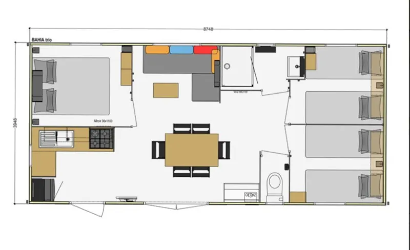 Mobil-Home Belle Ile - Familial - 32M² - 3 Chambres
