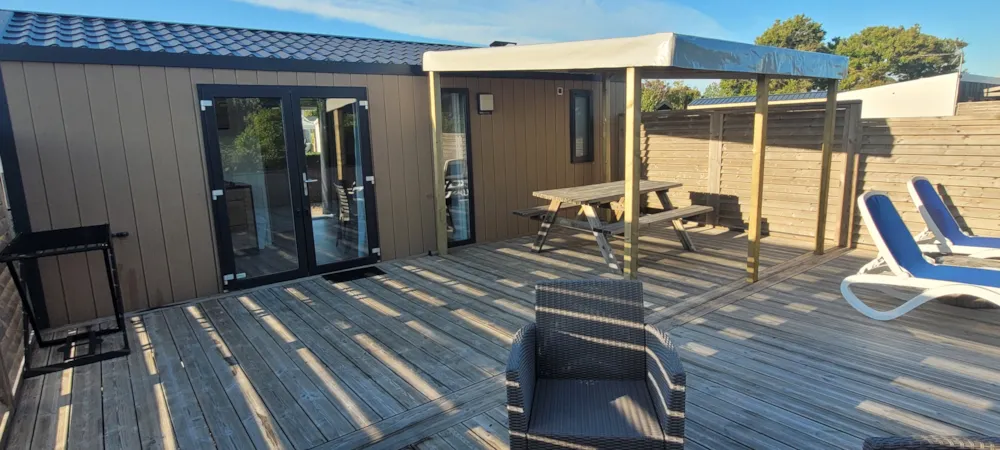 Location - Mobil-Home Fidji - Premium - 29M² - 2 Chambres - Camping Landrezac Plage