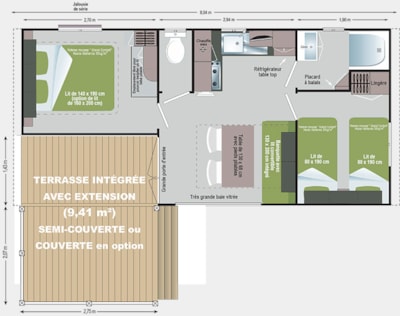 Mobile-home  2 bedrooms
