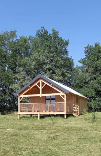 Mietunterkunft - Wood Lodge Superconfort - Village Glamping Le Pré Des Chênes