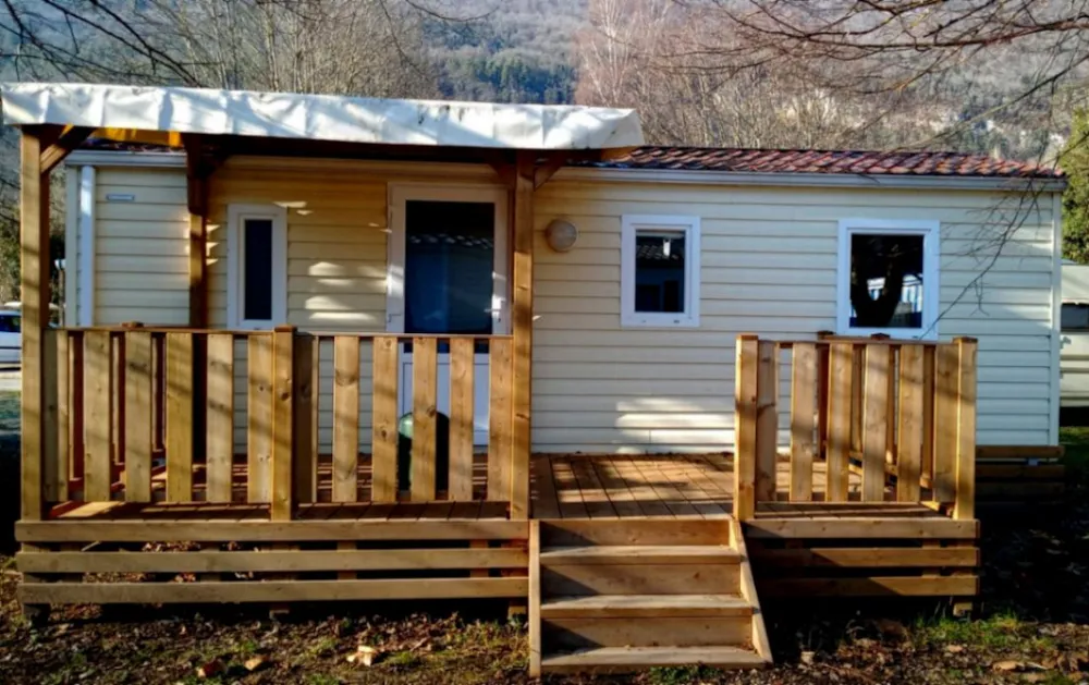 Location - Mobil-Home Eco 3 Chambres - Camping Bel Air Village Sous le Moulin