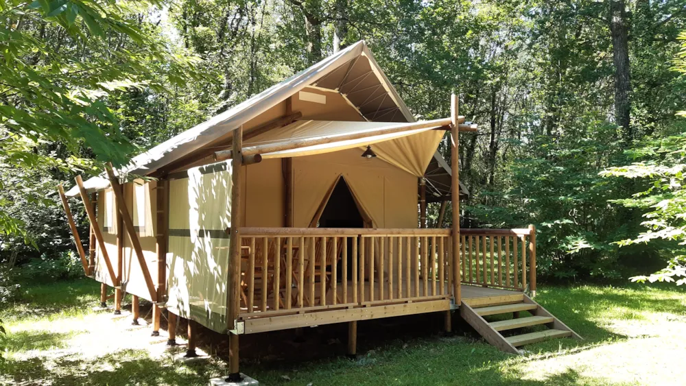 Mietunterkunft - Lodge Premium - 2 Schlafzimmer - Mit Sanitäranlagen - Camping La Clairière