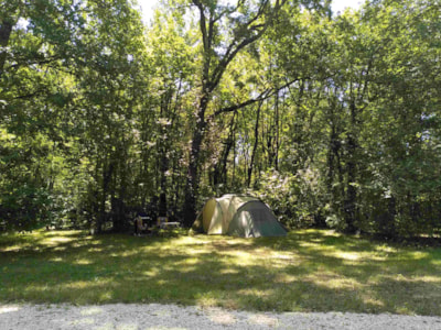 Pitch tent , caravan or motor home