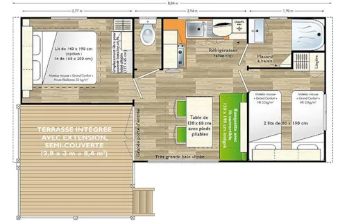 Accommodation - Mobile-Home - image n°7 - Camping Clair Matin