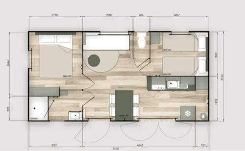 Location - Mobilhome Premium - image n°6 - Camping Clair Matin