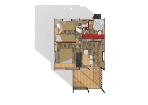 Huuraccommodatie(s) - Chalet Morea 25M² + Overdekt Terrase 8M² - image n°2 - Idéal Camping