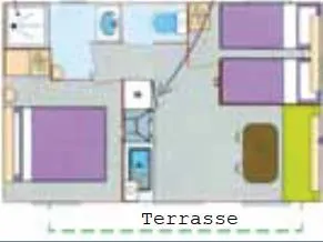 Mietunterkunft - Mobilheim Trigano 24M² - image n°6 - Idéal Camping
