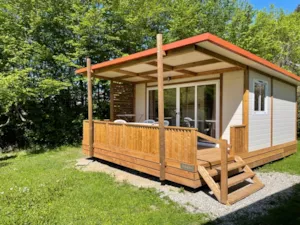 Locatif - Victoria Chalet, 20 m² + 12 m² covered terrace - Idéal Camping