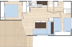 Huuraccommodatie(s) - Stacaravan Essentiel Familie 2 Kamers - image n°2 - Camping le Vercors