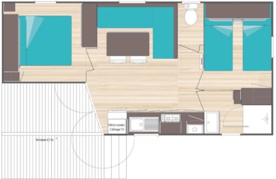 Mobile-home IZARD - 2 bedrooms