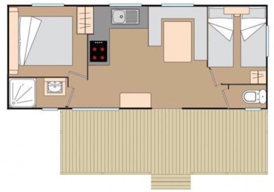 Mobile-home CORDULIE - 2 bedrooms