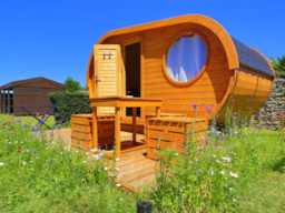 Accommodation - Comfort Wooden Cabin - "Mouton" Karavane - Pets Not Allowed - No Bathroom Or Kitchen - Camping de l'Espérance