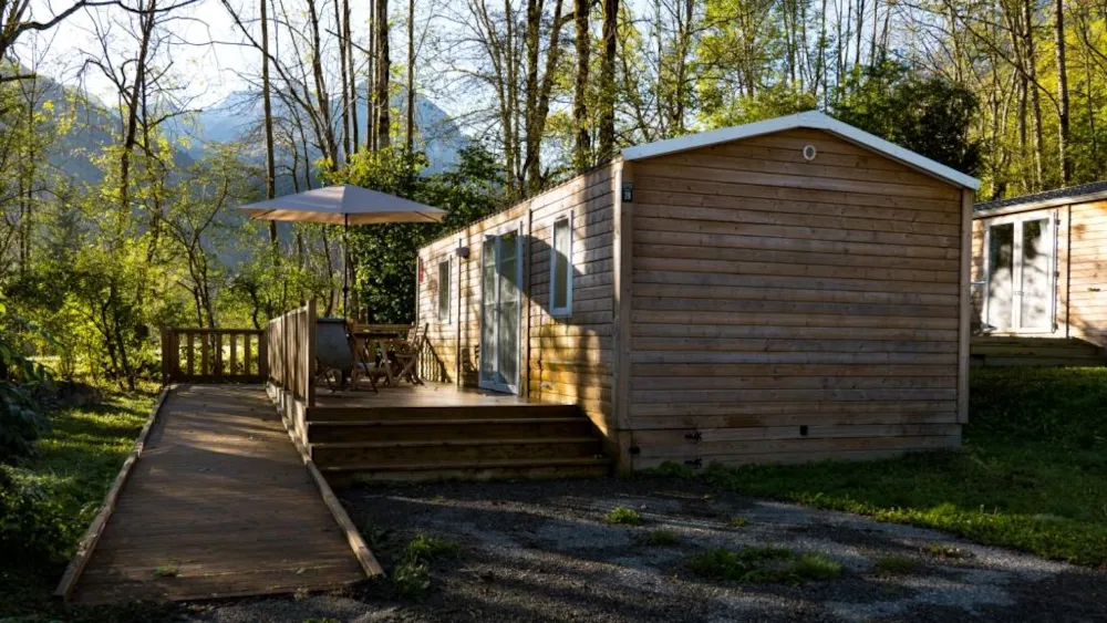 Location - Pmr Personnes À Mobilité Réduite (Fauteuil Roulant) Mobil-Home Bois Premium 32M² 2 Chambres - Wellness Sport Camping Loudenvielle