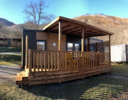 Mietunterkunft - Mobilheim Prestige 2 Schlafzimmer 2 Sdb 4 Bis 6 Personen I 32 M2 I Holz-Terrasse Mit Pergola - Wellness Sport Camping Loudenvielle