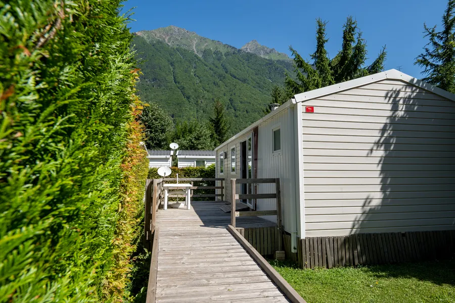 Location - Mobil Home Confort Pmr - 2 Chambres - Camping Le Château de Rochetaillée