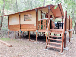 Accommodation - Paillote Kitchen And Bathroom - Camping Bords de Ceze